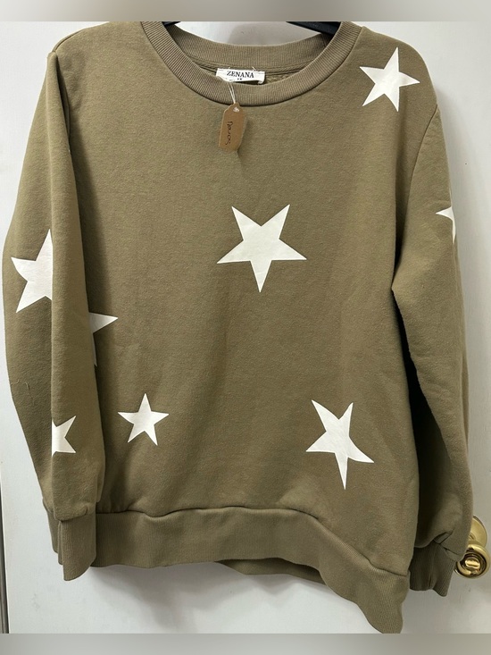 Zenana Outfitters Tops - Zenana Outfitters Star Print Crewneck Sweatshirt
